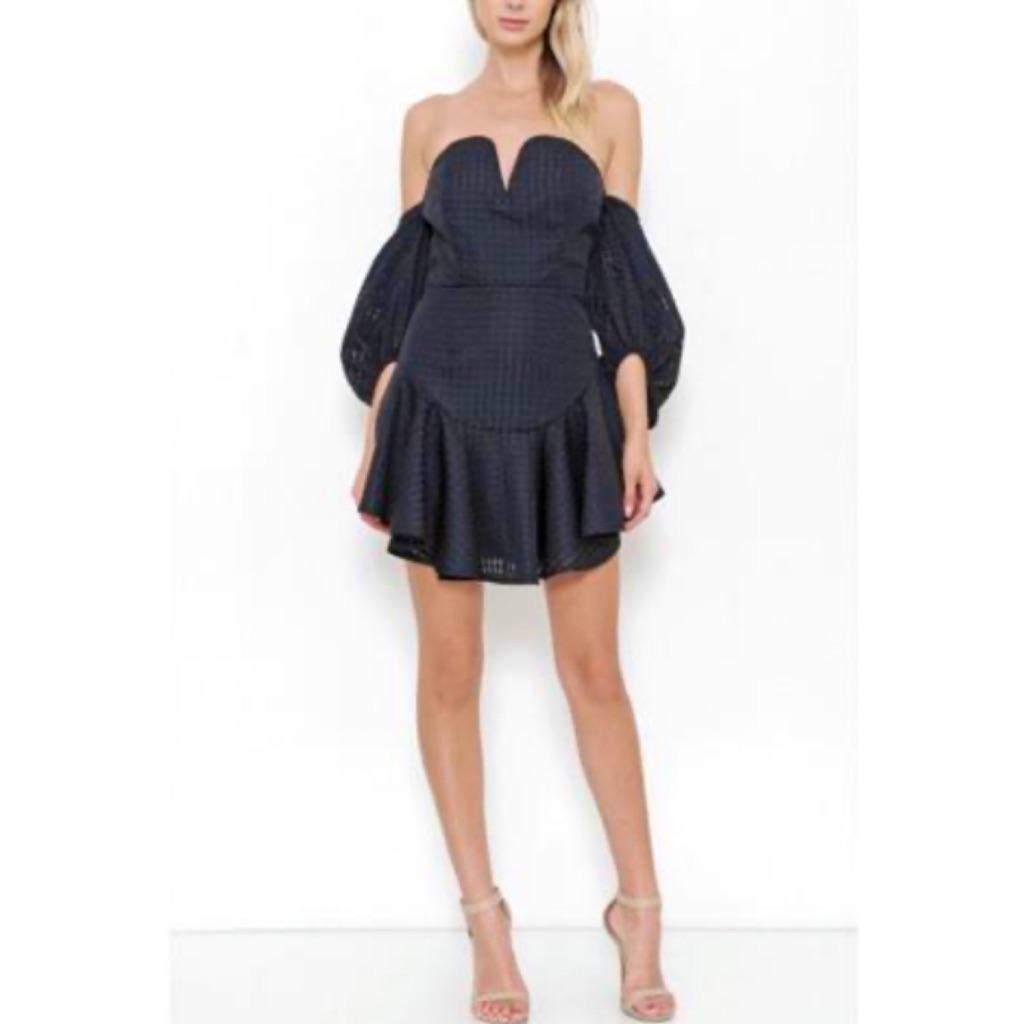 Ruffled Strapless Mini